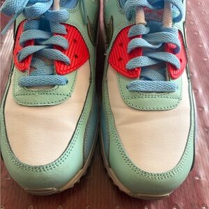Nike Mint Green, Red & Light Blue Youth Sneakers